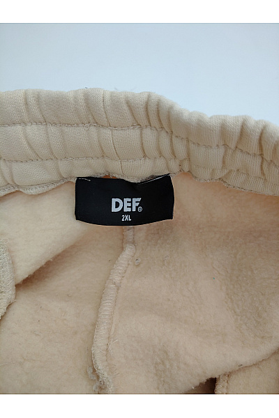 def Béžové bavlněné tepláky jogger s kapsami Vel. 2XL | def | obrázek 7