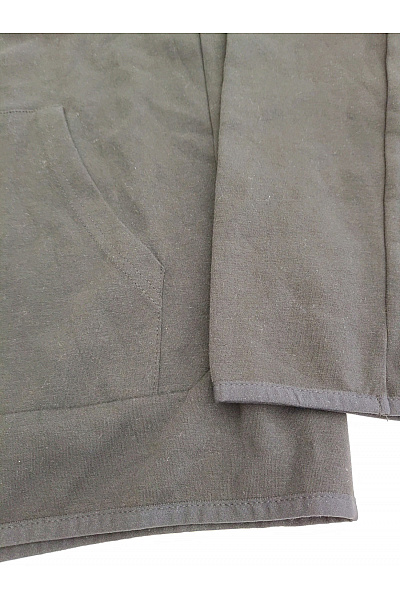 Pánská černá bavlněná mikina na zip s kapucí Vel. L | Unimoda | obrázek 2