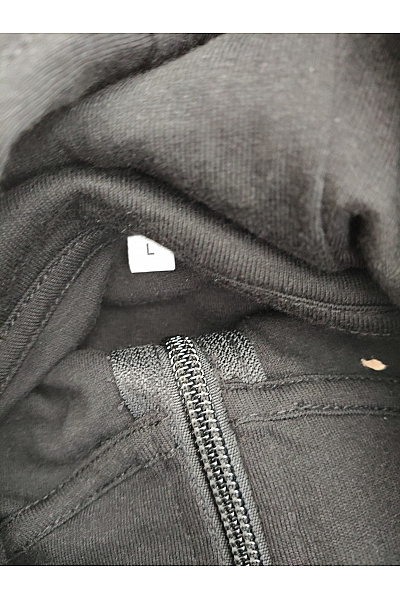 Pánská černá bavlněná mikina na zip s kapucí Vel. L | Unimoda | obrázek 5