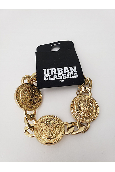 URBAN CLASSICS zlatý masivní náramek s leopardím motivem | URBAN CLASSICS | obrázek 2