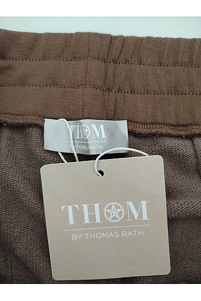 THOM By Thomas Rath Hnědé široké úpletové kalhoty s vysokým pasem Velikost DE 40 | THOM By Thomas Rath | obrázek 6