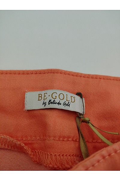 Belinda Gold Dámské oranžové bavlněné kalhoty s vysokým pasem Vel. DE 19 | Belinda Gold | obrázek 4