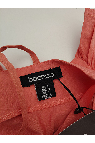 boohoo Oranžové letní šaty s krátkým rukávem Vel. EU 36 | boohoo | obrázek 8