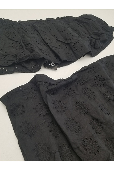 boohoo Černý bavlněný komplet sukně a topu Velikost 52 | boohoo | obrázek 8
