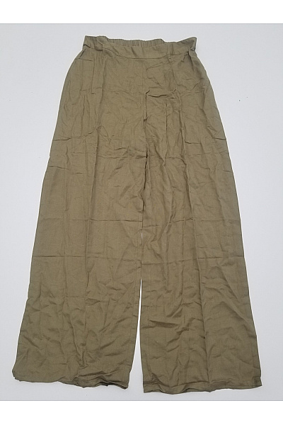 boohoo Dámský khaki komplet palazzo široké kalhoty a top Vel. 46 | boohoo | obrázek 3