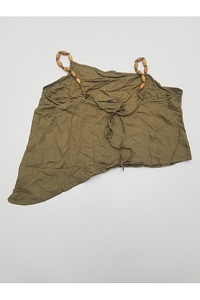 boohoo Dámský khaki komplet palazzo široké kalhoty a top Vel. 46 | boohoo | obrázek 9