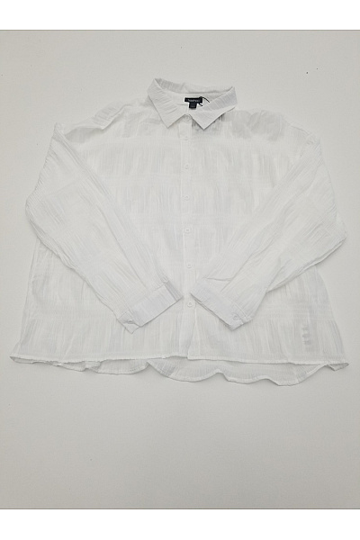 boohoo Bílý oversized komplet košile a kraťasy Velikost L | boohoo | obrázek 9