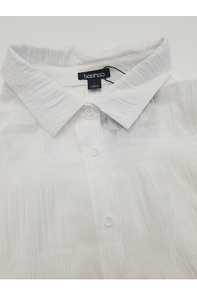 boohoo Bílý oversized komplet košile a kraťasy Velikost L | boohoo | obrázek 11