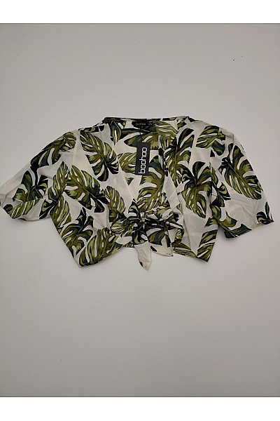boohoo Dámský letní komplet s listy zelený Vel. 50 | boohoo | obrázek 7