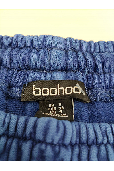 boohoo Dámský bavlněný komplet mikina a šortky modrý oversized Vel. EU 36 | boohoo | obrázek 9