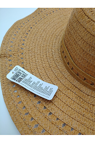Dámský letní slaměný klobouk široký | Unimoda | obrázek 4
