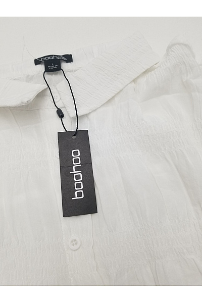 boohoo Bílé oversized volné letní dvoudílné dámské komplety Velikost L | boohoo | obrázek 5