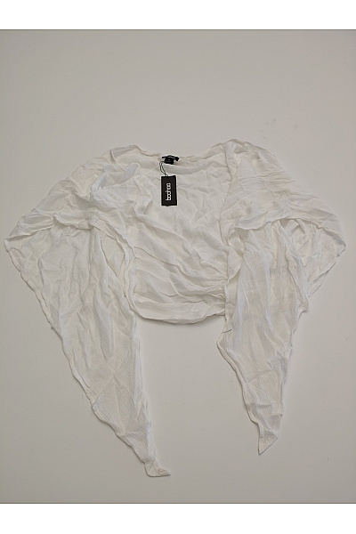 boohoo Bílý dámský komplet palazzo široké volné kalhoty Vel. M | boohoo | obrázek 5