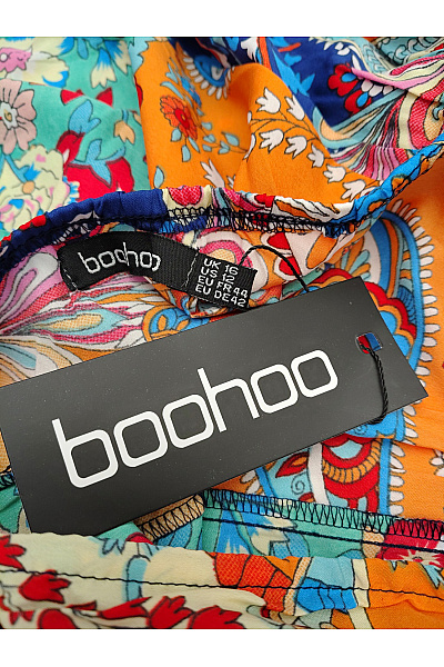 boohoo Barevné boho šaty s dlouhým rukávem Velikost US 12 | boohoo | obrázek 7