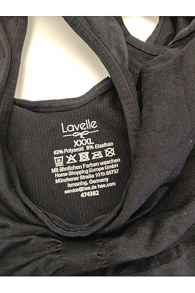 Lavelle Černá bezešvá sportovní braletová podprsenka s hlubokým výstřihem Velikost XXXL | Lavelle | obrázek 3