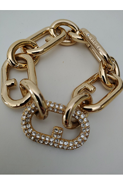 FURLA Zlatý masivní řetízkový náramek s kamínky | FURLA | obrázek 3