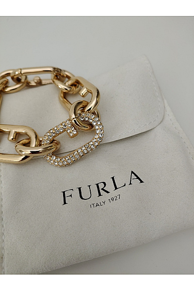 FURLA Zlatý masivní řetízkový náramek s kamínky | FURLA | obrázek 7