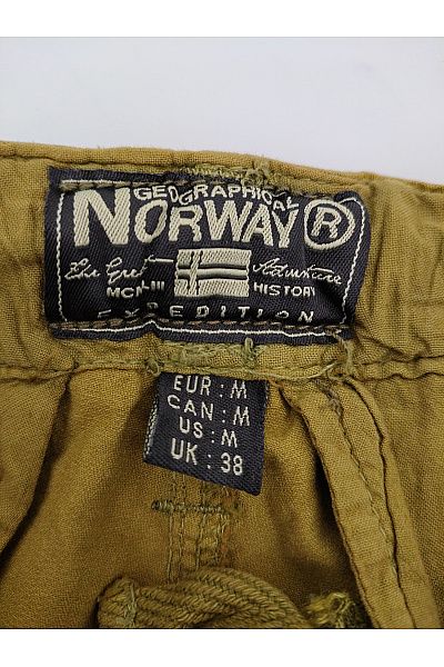 Geographical Norway Pánské khaki cargo kraťasy s kapsami a páskem Velikost M | Geographical Norway | obrázek 6