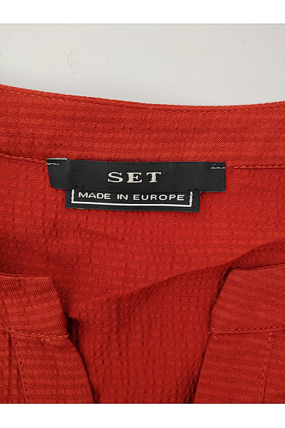 SET Červené košilové šaty s dlouhým rukávem Vel. FR 36 | SET | obrázek 7
