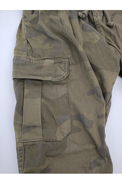URBAN CLASSICS Pánské khaki maskáčové cargo kalhoty jogger s kapsami Velikost 28 | URBAN CLASSICS | obrázek 4