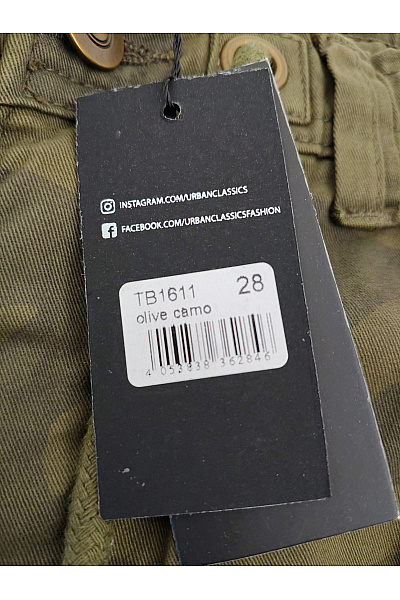 URBAN CLASSICS Pánské khaki maskáčové cargo kalhoty jogger s kapsami Velikost 28 | URBAN CLASSICS | obrázek 7