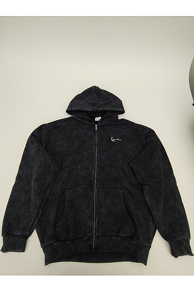 Kani Pánská černá Mikina Na Zip S Kapucí Vintage Streetwear Vel. XL