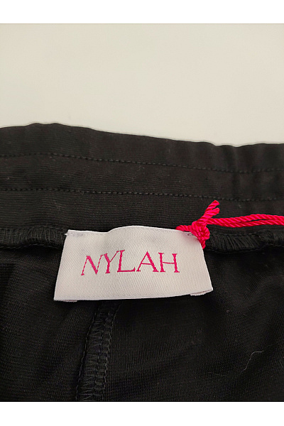 NYLAH Dámské černé široké elegantní kalhoty s puky a kapsami Velikost DE 38 | NYLAH | obrázek 6