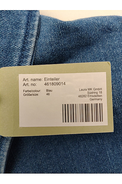 C'est tout Dámský bavlněný džínový overal s dlouhým rukávem smart casual Velikost DE 46 | C'est tout | obrázek 7