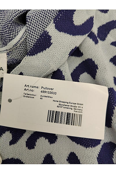 HELENA VERA Dámská pletená mikina s kapucí na zip vzorovaná šedá Velikost DE 46 | HELENA VERA | obrázek 9