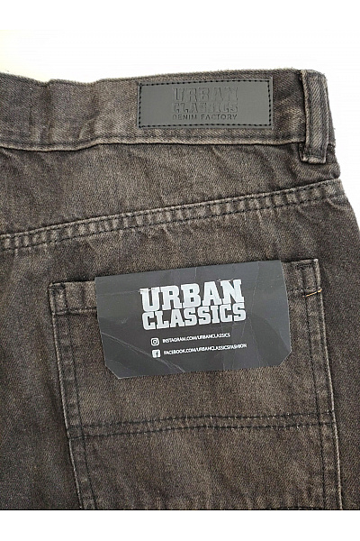 URBAN CLASSICS Pánské černé bavlněné džíny wide leg vyšisované Velikost 32 | URBAN CLASSICS | obrázek 10
