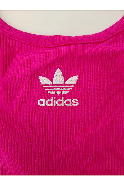 ADIDAS Růžové dámské crop top tílko s nápisem Velikost EU 8 | ADIDAS | obrázek 4