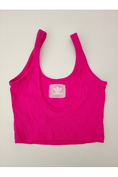 ADIDAS Růžové dámské crop top tílko s nápisem Velikost EU 8 | ADIDAS | obrázek 7