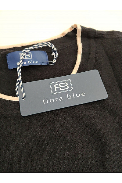 fiora blue Černobílý pruhovaný pletený pulovr na knoflíky Velikost EU 38 | fiora blue | obrázek 8