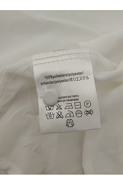 Bílá krajková halenka bez rukávů s výstřihem do V Vel. L | Unimoda | obrázek 5
