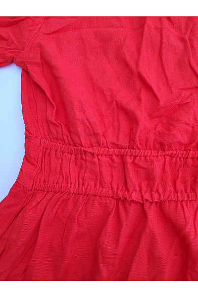 VERO MODA Červené letní šaty s krátkým rukávem do áčka Vel. M | VERO MODA | obrázek 7