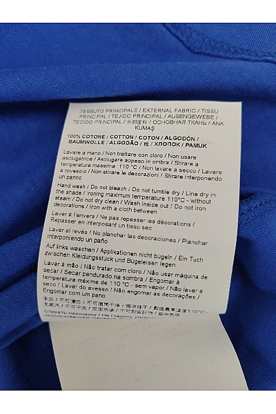 Obscure Couture Modré bavlněné pánské tričko s krátkým rukávem a nápisem Vel. L | Obscure Couture | obrázek 6