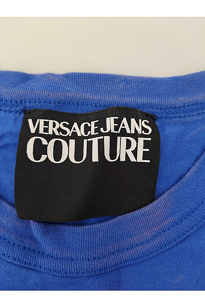 Obscure Couture Modré bavlněné pánské tričko s krátkým rukávem a nápisem Vel. L | Obscure Couture | obrázek 7