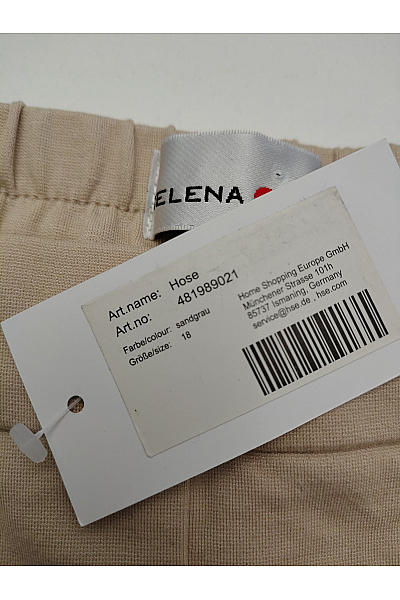 HELENA VERA Béžové elegantní business kalhoty s vysokým pasem Velikost DE 18 | HELENA VERA | obrázek 5