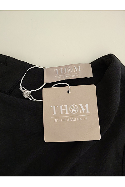 THOM By Thomas Rath Černé pouzdrové šaty s páskem a dlouhým rukávem Vel. DE 40 | THOM By Thomas Rath | obrázek 5