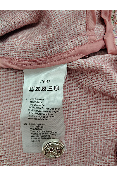 Jana Ina Růžové tvídové sako bez límce krátké elegantní Velikost DE 48 | Jana Ina | obrázek 7
