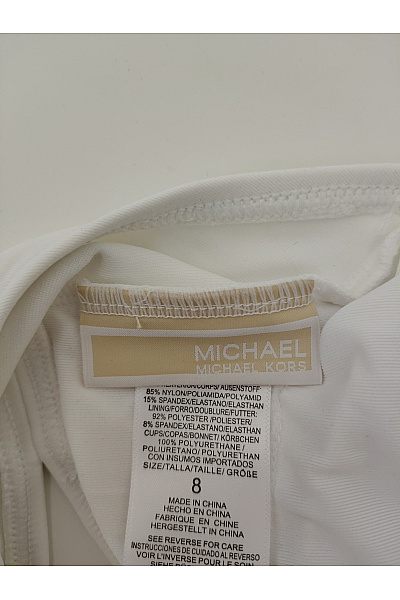 MICHAEL KORS Bílé jednodílné plavky s průstřihy za krk | MICHAEL KORS | obrázek 8
