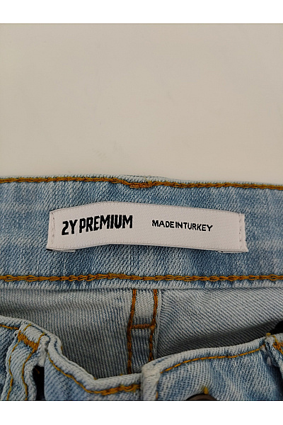 2Y PREMIUM Dámské modré džíny s dírami mom fit Velikost 32 | 2Y PREMIUM | obrázek 3