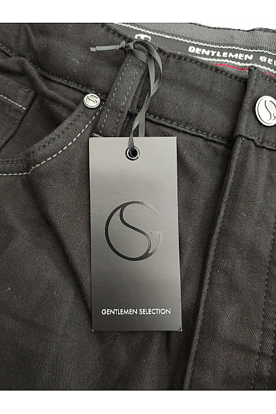 GENTLEMEN SELECTION Pánské černé bavlněné džíny rovné Velikost DE 28 | GENTLEMEN SELECTION | obrázek 5