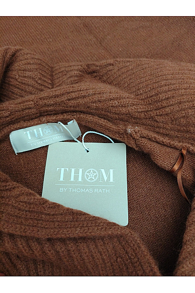 THOM By Thomas Rath Hnědý vlněný kardigan s límcem Vel. DE 44 | THOM By Thomas Rath | obrázek 7