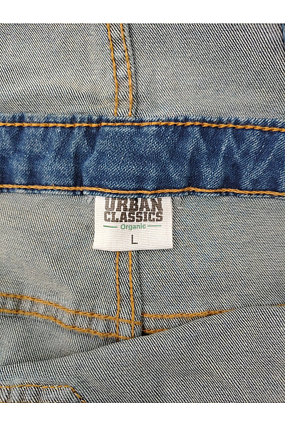 URBAN CLASSICS Dámské modré džínové laclové kraťasy s kapsami Velikost L | URBAN CLASSICS | obrázek 6