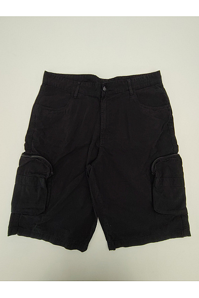URBAN CLASSICS Pánské černé Bavlněné Cargo Kraťasy S Kapsami Vel. 36