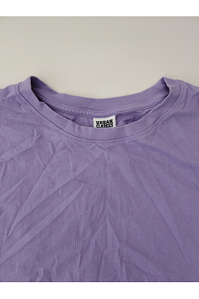 URBAN CLASSICS Fialové bavlněné basic tričko s krátkým rukávem a kulatým výstřihem Velikost 3XL | URBAN CLASSICS | obrázek 2