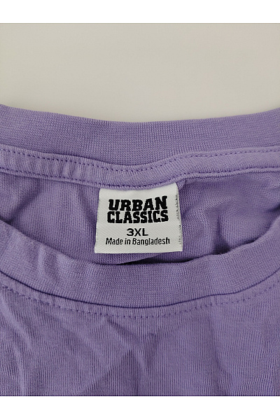 URBAN CLASSICS Fialové bavlněné basic tričko s krátkým rukávem a kulatým výstřihem Velikost 3XL | URBAN CLASSICS | obrázek 5