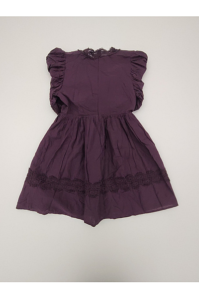 Oasis Fialové bavlněné mini šaty boho krajkové Velikost UK 8 | Oasis | obrázek 9