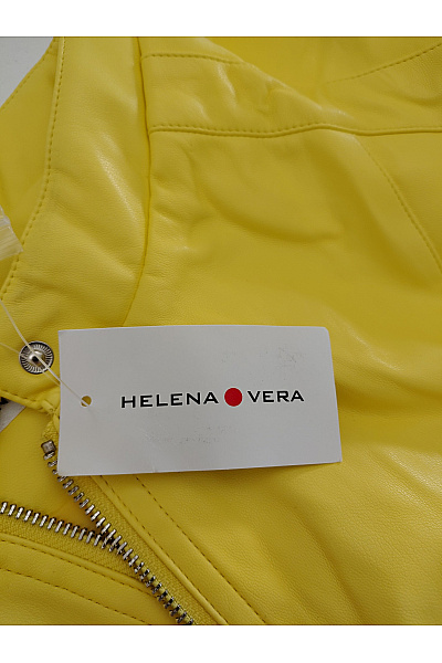 HELENA VERA Žlutá přechodná bunda se zipem bez kapuce Velikost 48 | HELENA VERA | obrázek 7